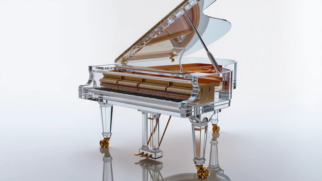 Translucent Grand Piano Product Prompt